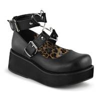 Mary Janes mit Herz O-Ringen SPRITE-02 schwarz