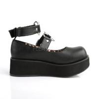Mary Janes mit Herz O-Ringen SPRITE-02 schwarz