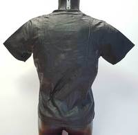 Ledershirt mit Netzeinsatz