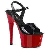 Plateau Ankle Strap Sandale ADORE-709 schwarz / rot
