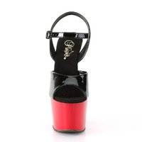 Plateau Ankle Strap Sandale ADORE-709 schwarz / rot