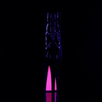 Schnürstiefelette mit schwarzlichtempfindlicher Kontrastfarbe SKY-1020TT schwarz / pink
