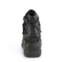 Plateau-Ankle-Bootie mit Klettverschlüssen BOXER-13 schwarz