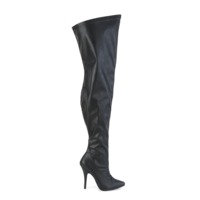 Overknee Stretchstiefel SEDUCE-3000WC Kunstleder schwarz