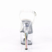 Plateau Knöchelriemchen Sandale mit Regenbogen Absatz SKY-308N-RBH