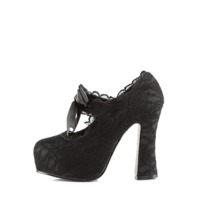 Plateau Mary Jane Pump DEMON-11 schwarz