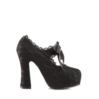 Plateau Mary Jane Pump DEMON-11 schwarz