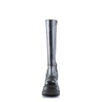 Kniehohe Stiefel mit Keilabsatz SHAKER-100 schwarz