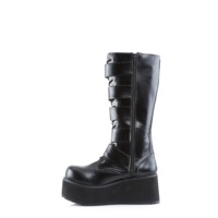 Plateau Goth Punk Kniestiefel TRASHVILLE-518 schwarz