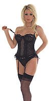 Corsage + Slip/Strümpfe schwarz