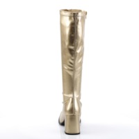 Kniehoher Stiefel mit Blockabsatz GOGO-300 gold