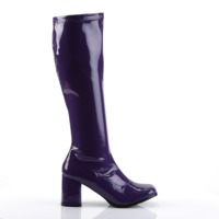 Kniehoher Stiefel mit Blockabsatz GOGO-300 violett