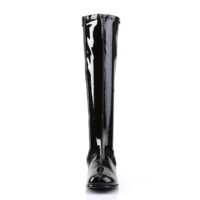 Kniestiefel RETRO-300 Lack schwarz