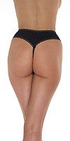 Damen String ouvert schwarz
