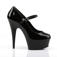 Mary Jane Pumps DELIGHT-687 Lack schwarz