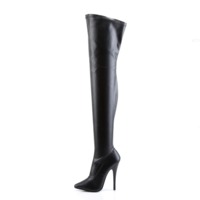 Klassische Dominastiefel mit hohen Absätzens schwarz 