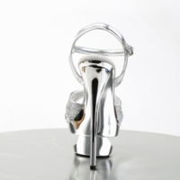 Sandalette mit Cut-Out-Plattform ECLIPSE-619G silber