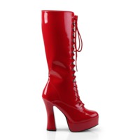 Plateau Lack Stiefel kniehoch ELECTRA-2020 rot
