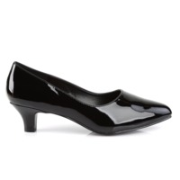 Klassische Low Heel Pumps FAB-420 Lack schwarz