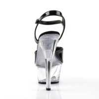 Plateau Lack Sandalette KISS-209 schwarz / transparent
