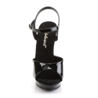 Knöchelriemen Sandalette LIP-109 Lack schwarz