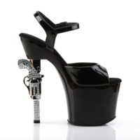Sandaletten High Heels mit Knöchelriemen und Plateau REVOLVER-709