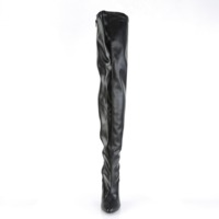 Overknee Stiefel schwarz aus Kunstleder