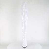 Overknee Stiefel Lack weiß mit Reißverschluss 