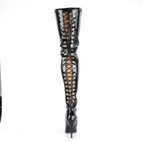 Overknees Lack schwarz mit Stiletto 