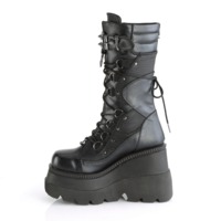 Wedge Plateau Schnürstiefel SHAKER-70 schwarz