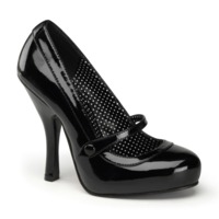 Mary Jane Retro Pumps CUTIEPIE-02 Lack schwarz