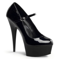 Mary Jane Pumps DELIGHT-687 Lack schwarz