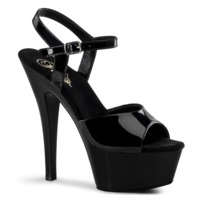Plateau Sandalette KISS-209 Lack schwarz