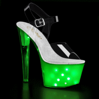 LED Plateau Sandalette ILLUMINATOR-708 transparent / weiß
