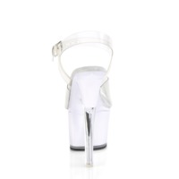 LED Plateau Sandalette ILLUMINATOR-708 transparent / weiß