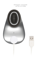 Freihand Saug & Vibrations Spielzeug Twitch - Silber