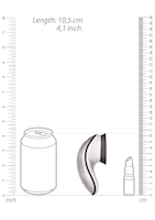 Freihand Saug & Vibrations Spielzeug Twitch - Silber