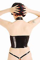 Latex-Top mit Stehkragen