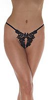 Schmetterlings-String offen schwarz