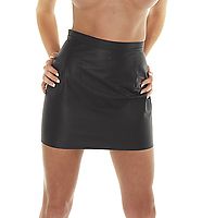 Mini-Rock Leder schwarz