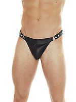 Glatter Slip aus Leder schwarz