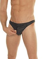 Lederslip für Herren  mit Reißverschluß vorne