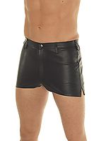 Shorts Leder schwarz
