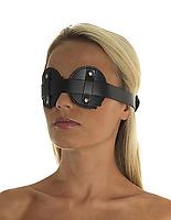 Augenbinde Leder mit Fellfutter