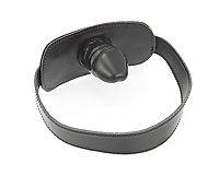 Knebel Leder mit KG schwarz