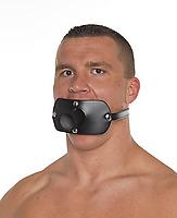 Knebel Leder schwarz