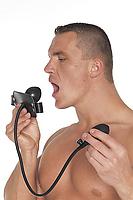 Knebel mit Handpumpe schwarz