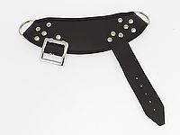 Fußschlaufen Leder schwarz