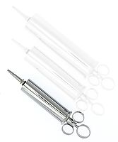 Spritze Metall chrom