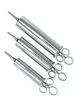 Spritze Metall chrom